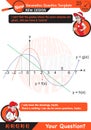 Math, Vector mathematical function graph, functions question template Royalty Free Stock Photo